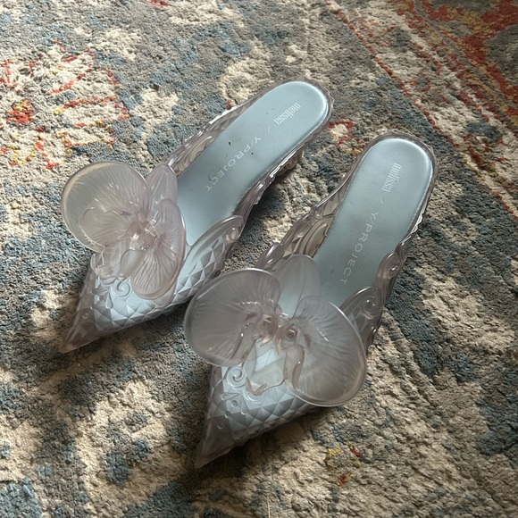 Y/Project Shoes - Y/Project Clear Plastic Mules with Sleek Minimalist Design